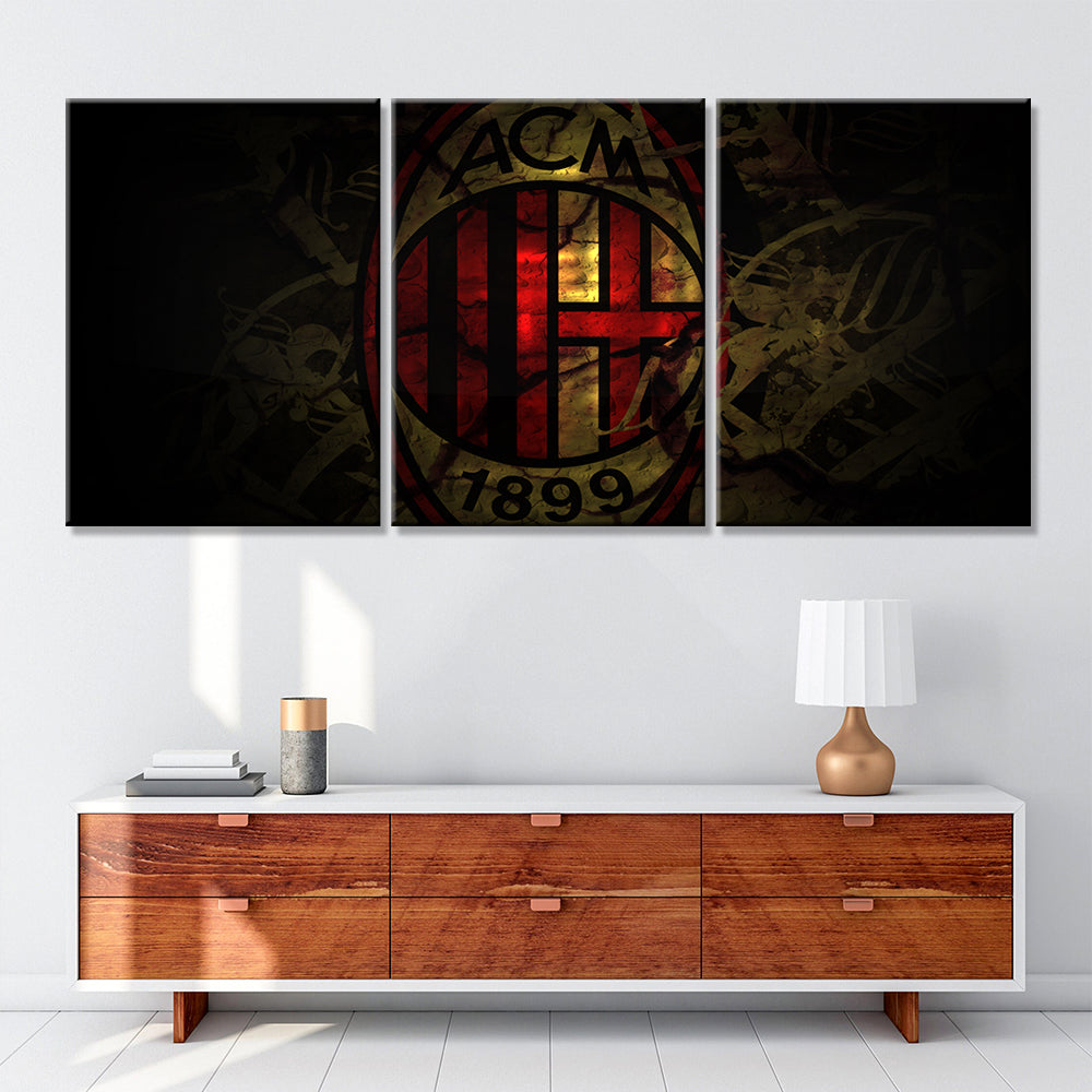 Football Wall Art - FB5025 - Serie A - AC Milan - ACM 1899 - Football Poster - Football Canvas
