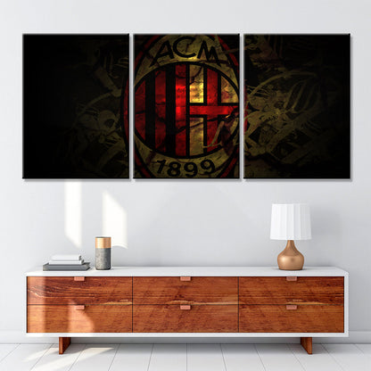 Football Wall Art - FB5025 - Serie A - AC Milan - ACM 1899 - Football Poster - Football Canvas