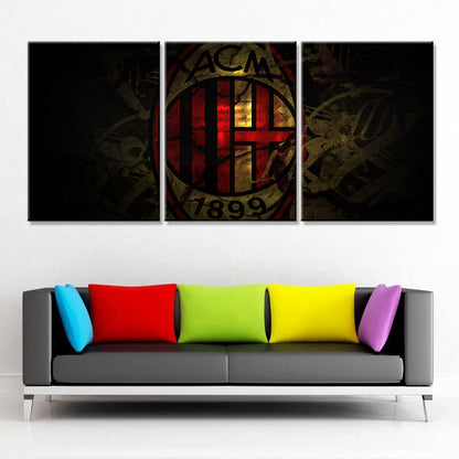 Football Wall Art - FB5025 - Serie A - AC Milan - ACM 1899 - Football Poster - Football Canvas