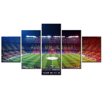 Football - 5 Pieces Wall Art - FB5016 - Barcelona Soccer Stadium - Football Poster - Football Canvas