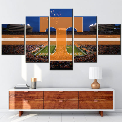 Football Team - 5 Pieces Wall Art - FT5006 - Tennessee Volunteers Football Stadium - Football Team Poster - Football Team Canvas