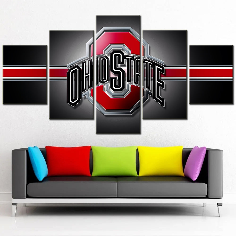American Football Canvas Wall Art - FT5015 - Ohio State Buckeyes Football