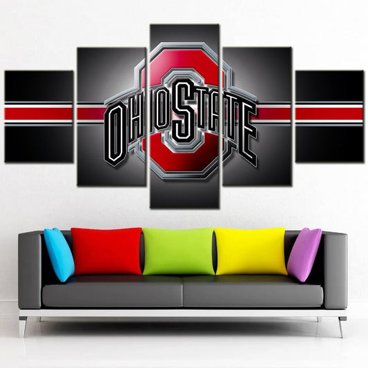 American Football Canvas Wall Art - FT5015 - Ohio State Buckeyes Football