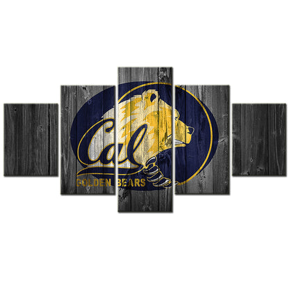 Football Team - 5 Pieces Wall Art - FT5017 - California Golden Bears College Sports - Football Team Poster - Football Team Canvas