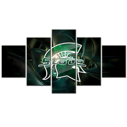 Football Team - 5 Pieces Wall Art - FT5022 - Michigan State Spartans College Football - Football Team Poster - Football Team Canvas
