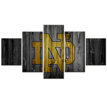 Football Team - 5 Pieces Wall Art - FT5023 - Notre Dame Fighting Irish Football - Football Team Poster - Football Team Canvas
