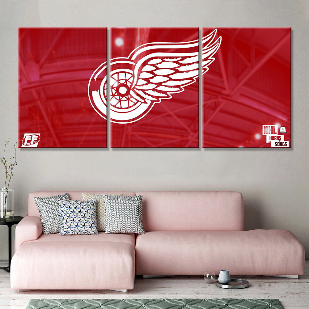 Hockey Canvas Wall Art - HK5007 - Detroit Red Wings