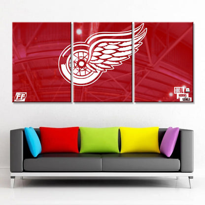 Hockey Canvas Wall Art - HK5007 - Detroit Red Wings