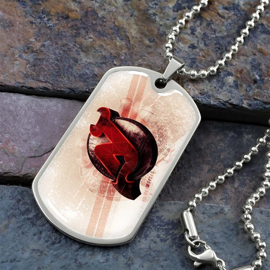 Ice Hockey - HKD001 - New Jersey Devils - Bold Sports Emblem - Ice Hockey Dog Tag - Military Ball Chain - Luxury Dog Tag