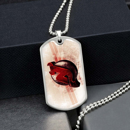 Ice Hockey - HKD001 - New Jersey Devils - Bold Sports Emblem - Ice Hockey Dog Tag - Military Ball Chain - Luxury Dog Tag