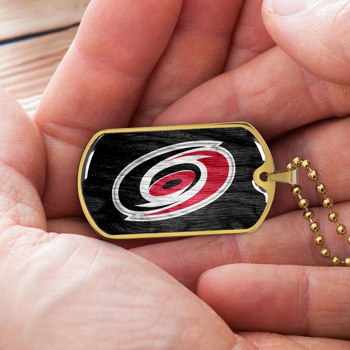 Ice Hockey - HKD004 - Carolina Hurricanes - Ice Hockey Dog Tag - Military Ball Chain - Luxury Dog Tag