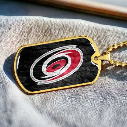 Ice Hockey - HKD004 - Carolina Hurricanes - Ice Hockey Dog Tag - Military Ball Chain - Luxury Dog Tag