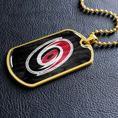 Ice Hockey - HKD004 - Carolina Hurricanes - Ice Hockey Dog Tag - Military Ball Chain - Luxury Dog Tag