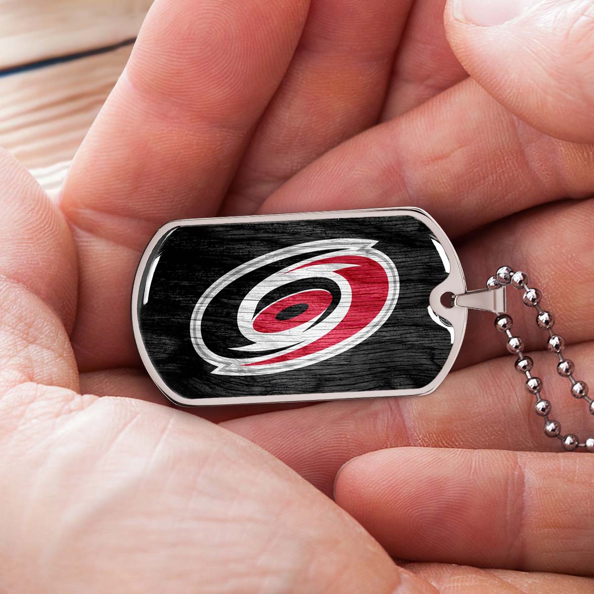 Ice Hockey - HKD004 - Carolina Hurricanes - Ice Hockey Dog Tag - Military Ball Chain - Luxury Dog Tag