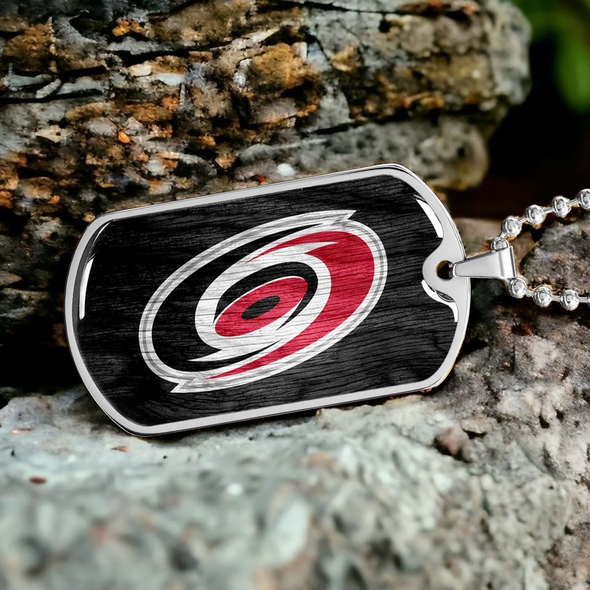 Ice Hockey - HKD004 - Carolina Hurricanes - Ice Hockey Dog Tag - Military Ball Chain - Luxury Dog Tag