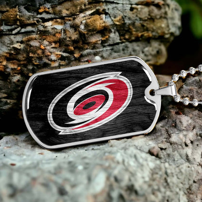 Ice Hockey - HKD004 - Carolina Hurricanes - Ice Hockey Dog Tag - Military Ball Chain - Luxury Dog Tag