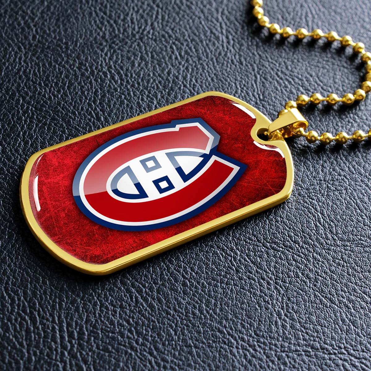 Ice Hockey - HKD005 - Canadiens - Ice Hockey Dog Tag - Military Ball Chain - Luxury Dog Tag