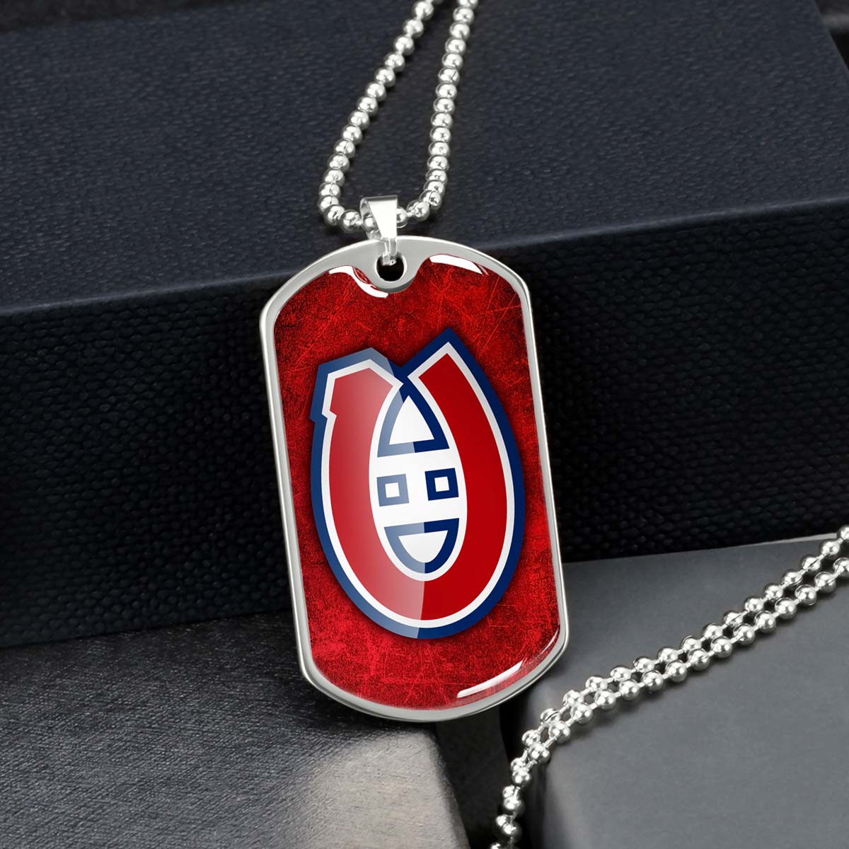 Ice Hockey - HKD005 - Canadiens - Ice Hockey Dog Tag - Military Ball Chain - Luxury Dog Tag