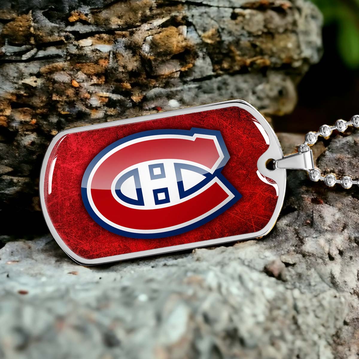 Ice Hockey - HKD005 - Canadiens - Ice Hockey Dog Tag - Military Ball Chain - Luxury Dog Tag
