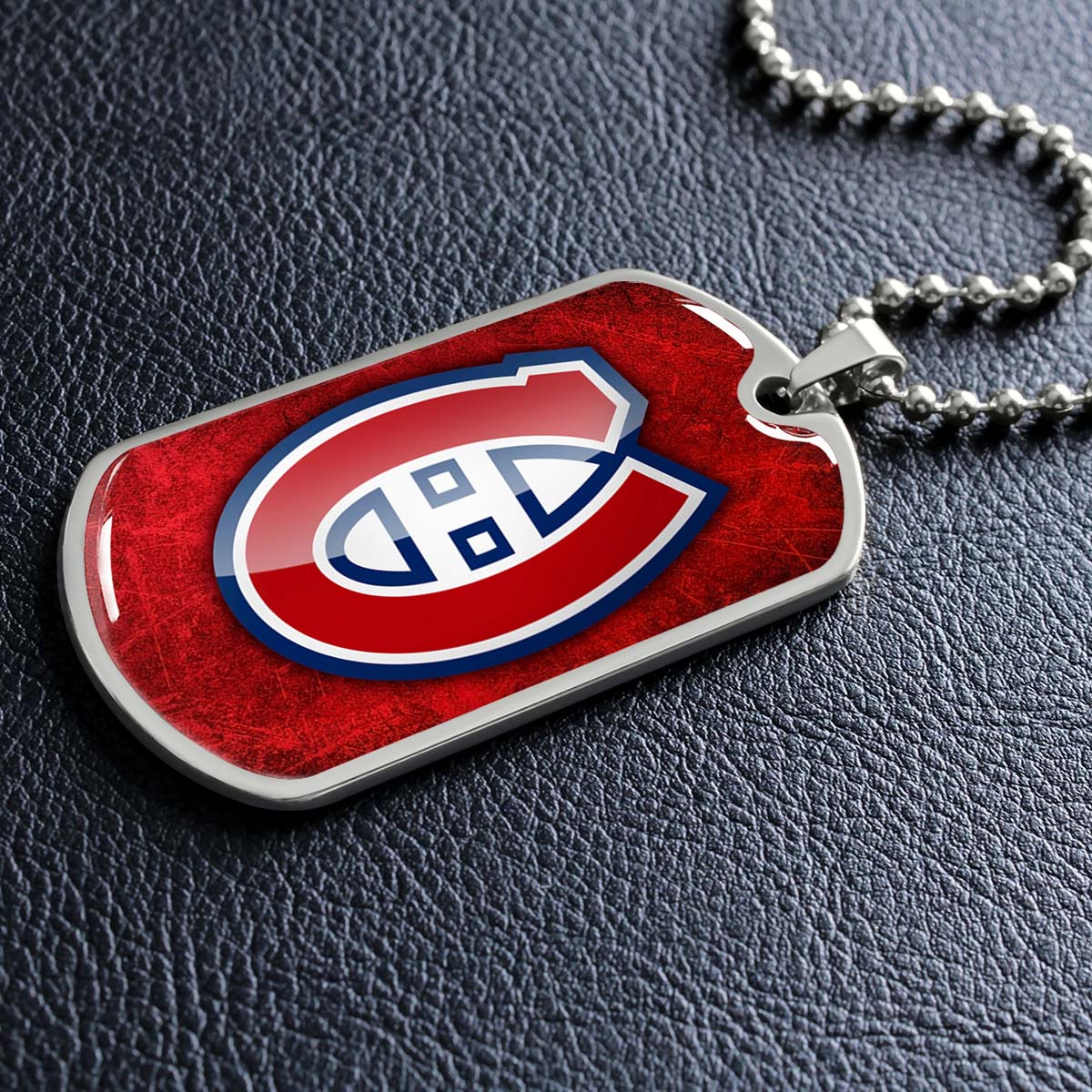 Ice Hockey - HKD005 - Canadiens - Ice Hockey Dog Tag - Military Ball Chain - Luxury Dog Tag