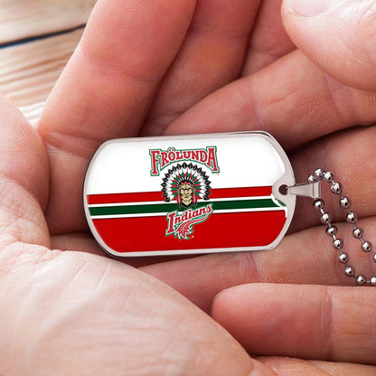 Ice Hockey - HKD007 - Frolunda Indians - FHC Golden - Ice Hockey Dog Tag - Military Ball Chain - Luxury Dog Tag