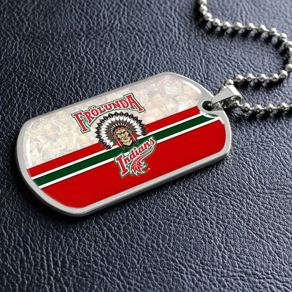 Ice Hockey - HKD008 - Frolunda Indians - FHC Golden - Ice Hockey Dog Tag - Military Ball Chain - Luxury Dog Tag