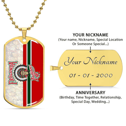 Ice Hockey - HKD008 - Frolunda Indians - FHC Golden - Ice Hockey Dog Tag - Military Ball Chain - Luxury Dog Tag