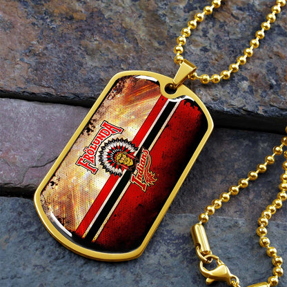 Ice Hockey - HKD009 - Frolunda Indians - FHC Golden - Ice Hockey Dog Tag - Military Ball Chain - Luxury Dog Tag