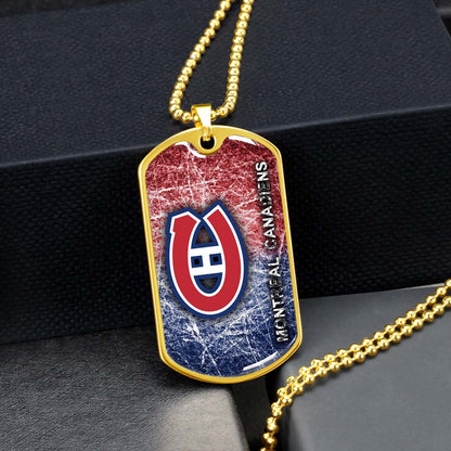 Ice Hockey - HKD013 - Montreal Canadiens - Ice Hockey Dog Tag - Military Ball Chain - Luxury Dog Tag