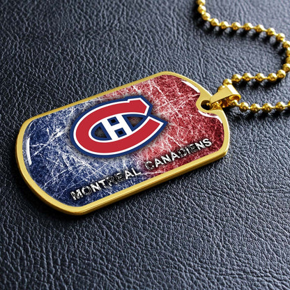 Ice Hockey - HKD013 - Montreal Canadiens - Ice Hockey Dog Tag - Military Ball Chain - Luxury Dog Tag