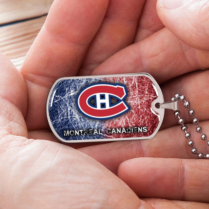Ice Hockey - HKD013 - Montreal Canadiens - Ice Hockey Dog Tag - Military Ball Chain - Luxury Dog Tag