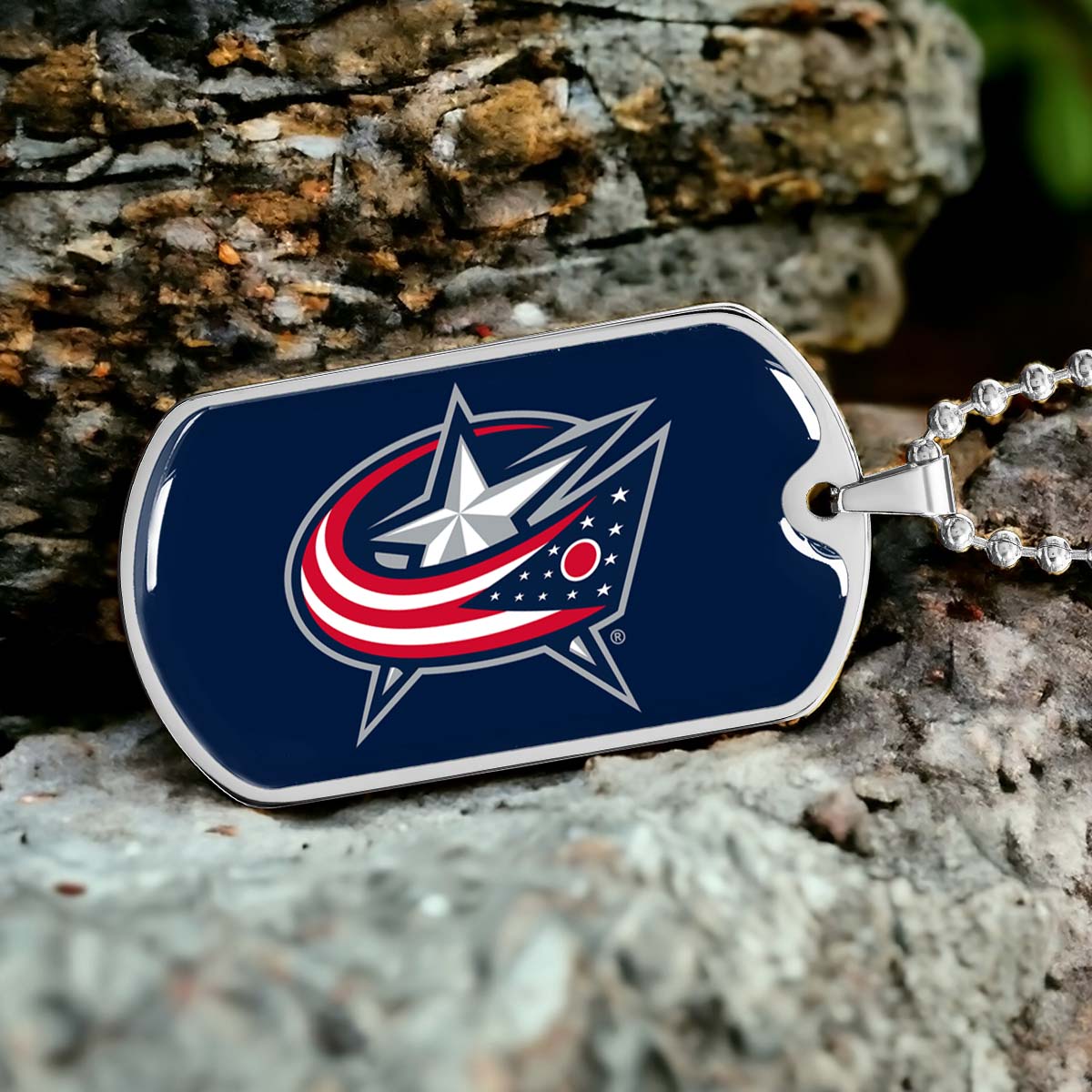Ice Hockey - HKD022 - Columbus Blue Jackets Sports - Ice Hockey Dog Tag - Military Ball Chain - Luxury Dog Tag