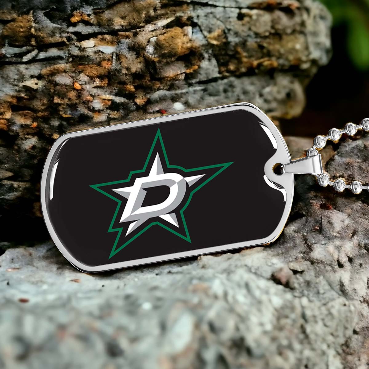 Ice Hockey - HKD023 - Dallas Stars Sports - Ice Hockey Dog Tag - Military Ball Chain - Luxury Dog Tag