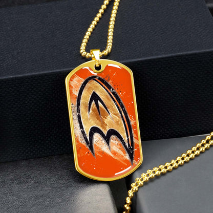 Ice Hockey - HKD025 - Anaheim Ducks Sports - Ice Hockey Dog Tag - Military Ball Chain - Luxury Dog Tag