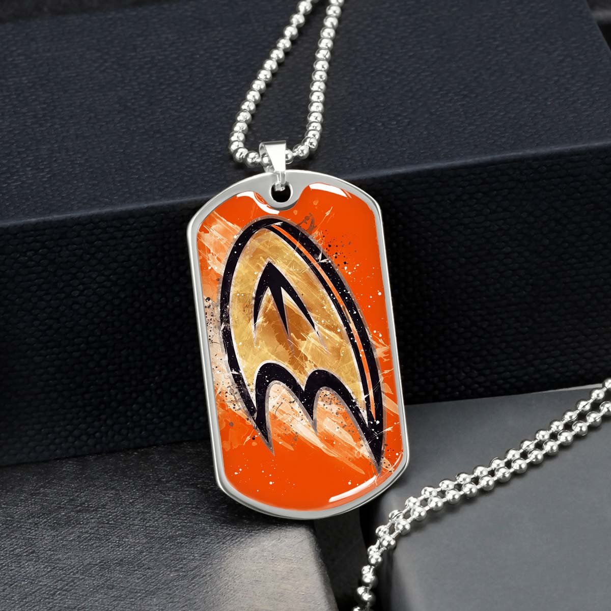 Ice Hockey - HKD025 - Anaheim Ducks Sports - Ice Hockey Dog Tag - Military Ball Chain - Luxury Dog Tag
