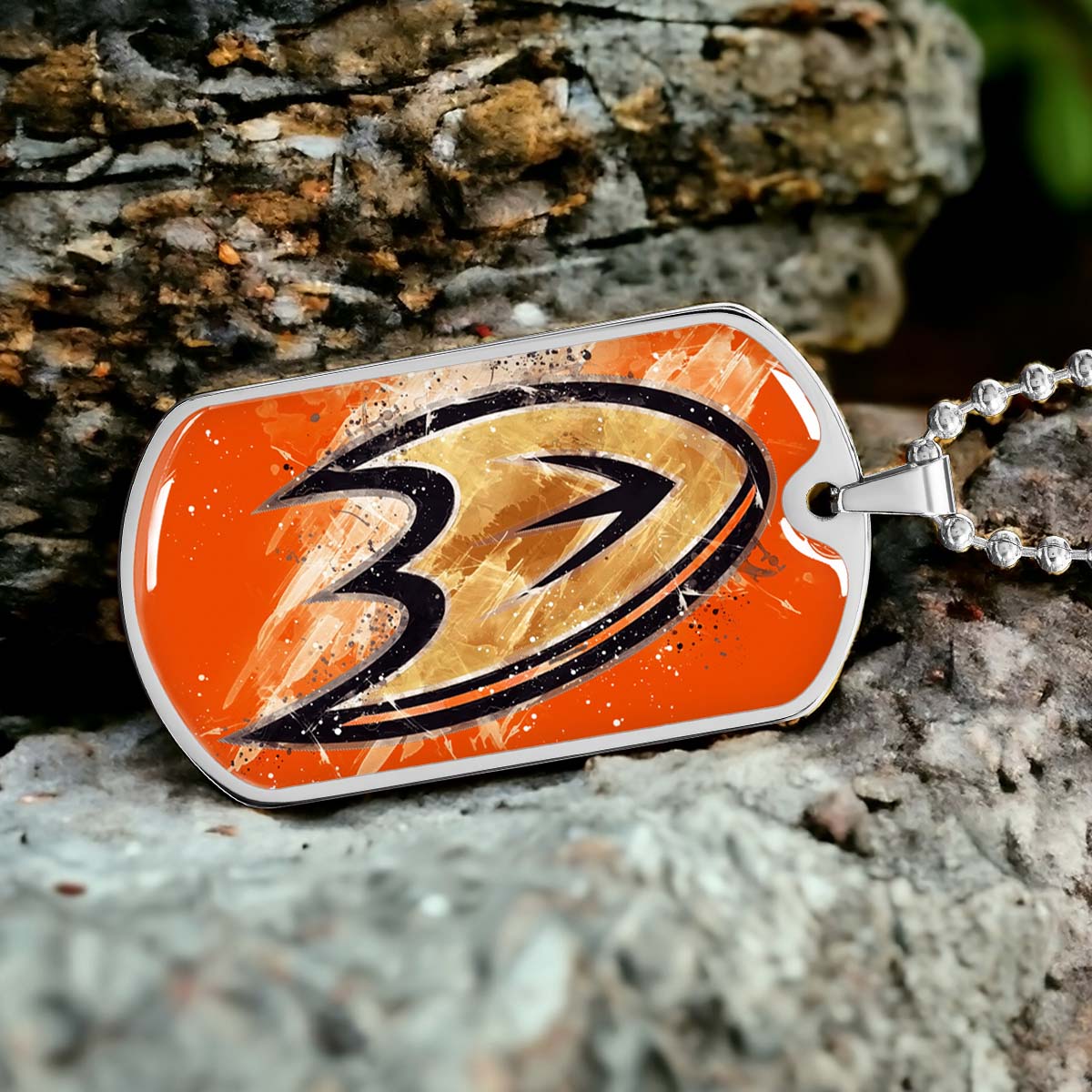 Ice Hockey - HKD025 - Anaheim Ducks Sports - Ice Hockey Dog Tag - Military Ball Chain - Luxury Dog Tag
