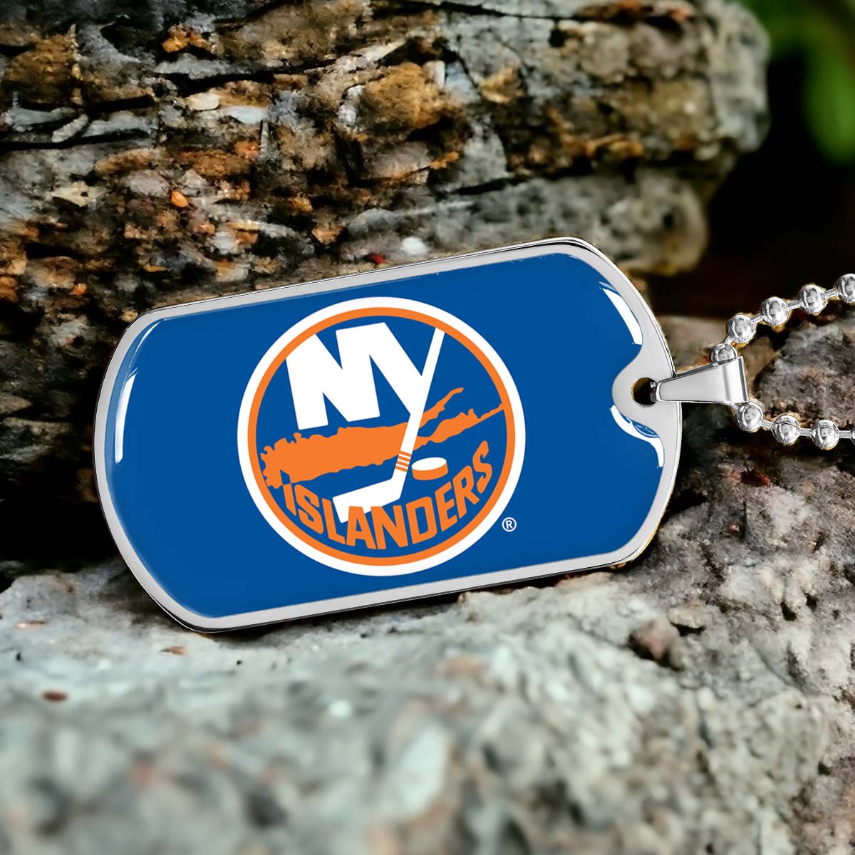 Ice Hockey - HKD026 - New York Islanders Sports - Ice Hockey Dog Tag - Military Ball Chain - Luxury Dog Tag
