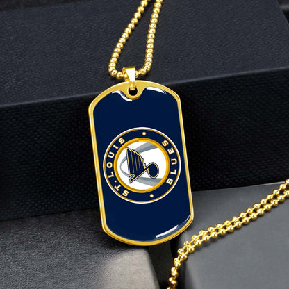 Ice Hockey - HKD028 - St. Louis Blues Sports - Ice Hockey Dog Tag - Military Ball Chain - Luxury Dog Tag