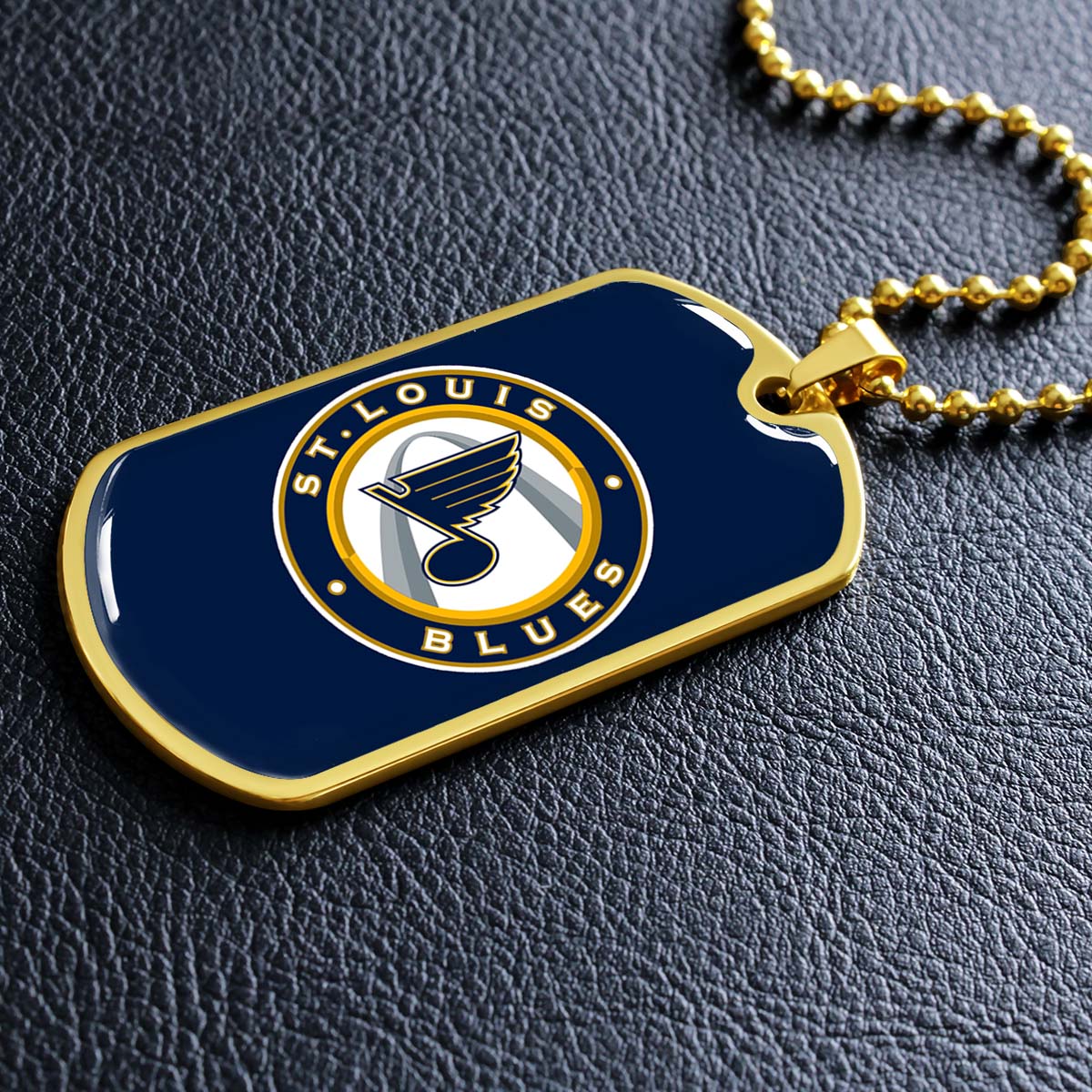 Ice Hockey - HKD028 - St. Louis Blues Sports - Ice Hockey Dog Tag - Military Ball Chain - Luxury Dog Tag