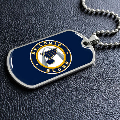 Ice Hockey - HKD028 - St. Louis Blues Sports - Ice Hockey Dog Tag - Military Ball Chain - Luxury Dog Tag