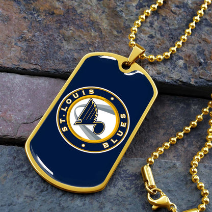 Ice Hockey - HKD028 - St. Louis Blues Sports - Ice Hockey Dog Tag - Military Ball Chain - Luxury Dog Tag