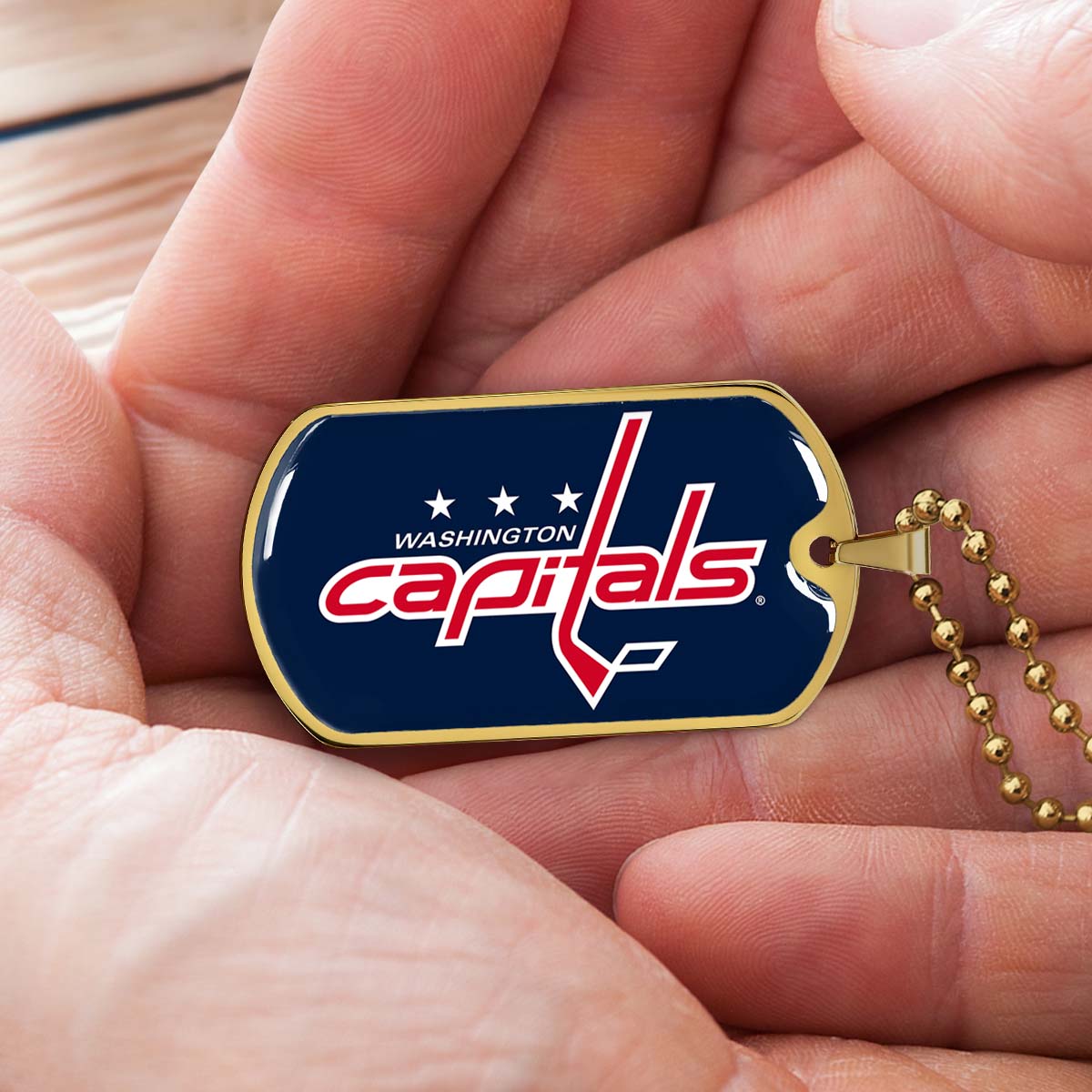 Ice Hockey - HKD029 - Washington Capitals Sports - Ice Hockey Dog Tag - Military Ball Chain - Luxury Dog Tag