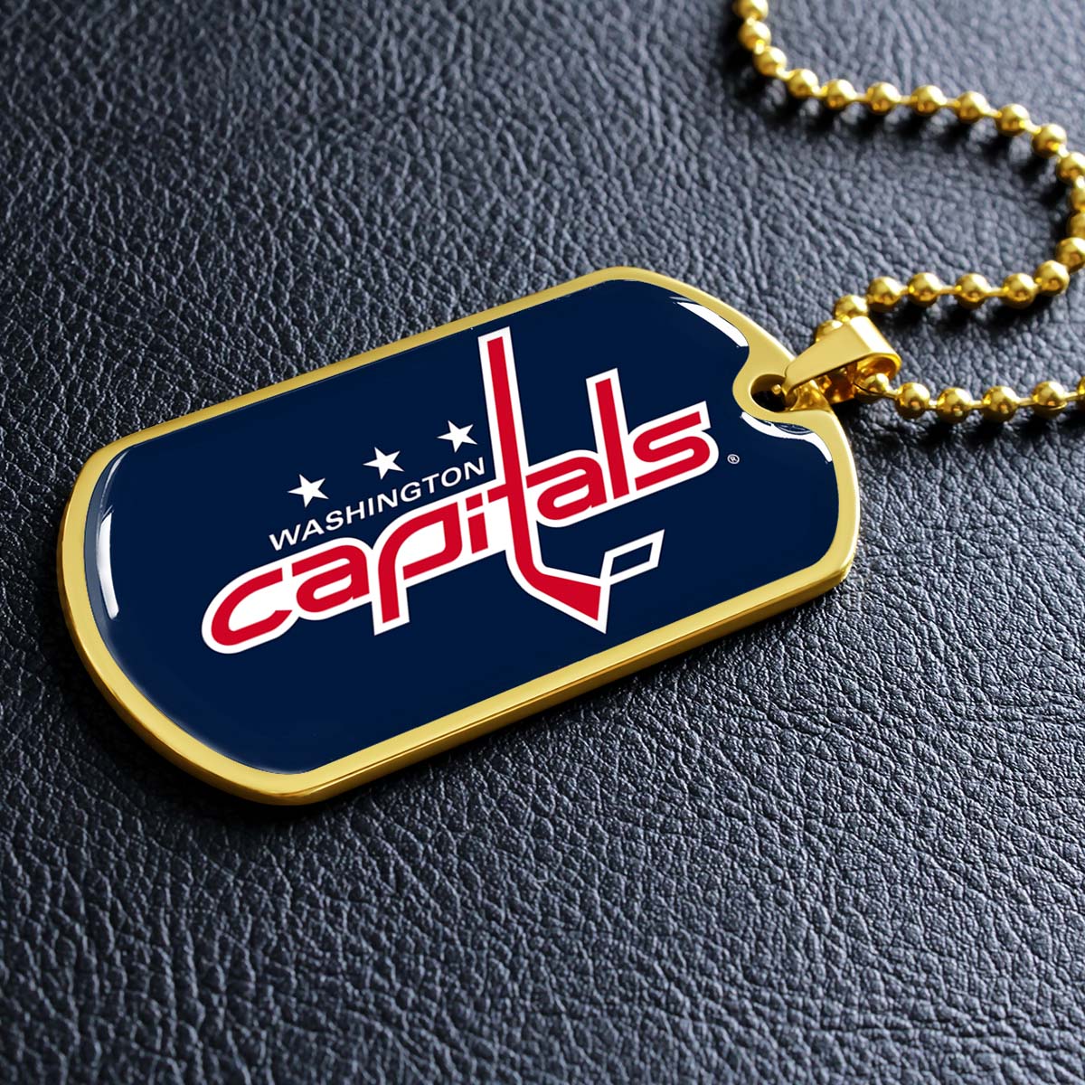 Ice Hockey - HKD029 - Washington Capitals Sports - Ice Hockey Dog Tag - Military Ball Chain - Luxury Dog Tag