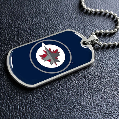 Ice Hockey - HKD030 - Winnipeg Jets Sports - Ice Hockey Dog Tag - Military Ball Chain - Luxury Dog Tag