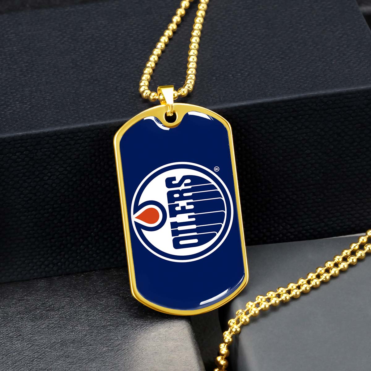 Ice Hockey - HKD031 - Bold Hockey Excellence - Ice Hockey Dog Tag - Military Ball Chain - Luxury Dog Tag