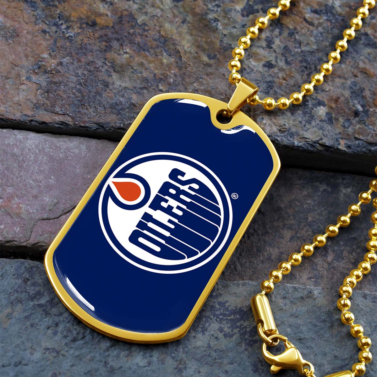 Ice Hockey - HKD031 - Bold Hockey Excellence - Ice Hockey Dog Tag - Military Ball Chain - Luxury Dog Tag