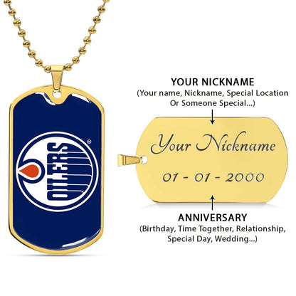 Ice Hockey - HKD031 - Bold Hockey Excellence - Ice Hockey Dog Tag - Military Ball Chain - Luxury Dog Tag