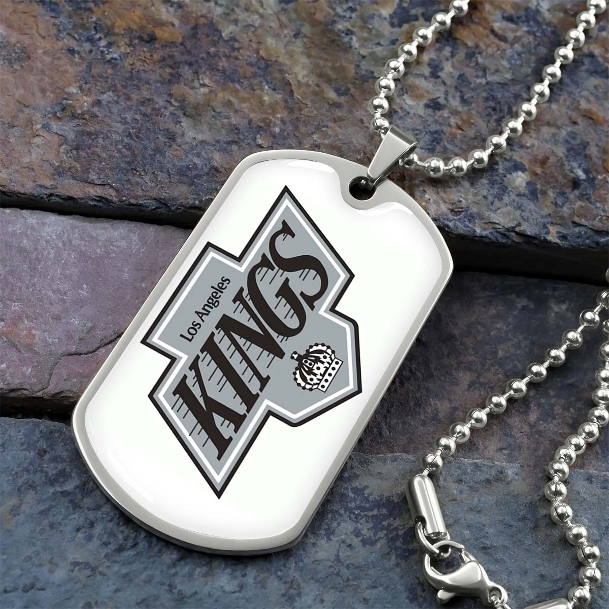 Ice Hockey - HKD032 - Los Angeles Kings - Ice Hockey Dog Tag - Military Ball Chain - Luxury Dog Tag