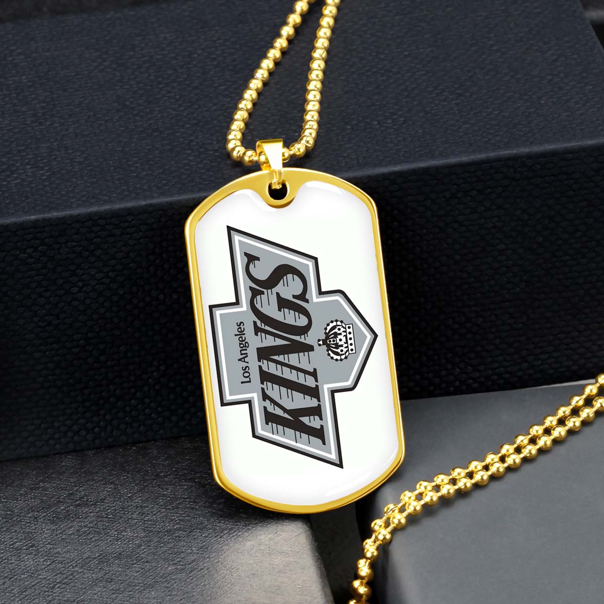 Ice Hockey - HKD032 - Los Angeles Kings - Ice Hockey Dog Tag - Military Ball Chain - Luxury Dog Tag