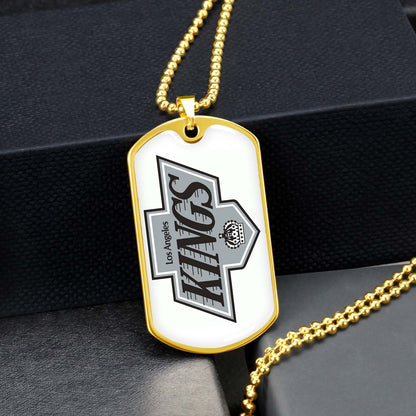 Ice Hockey - HKD032 - Los Angeles Kings - Ice Hockey Dog Tag - Military Ball Chain - Luxury Dog Tag
